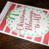 Load image into Gallery viewer, Christmas Blessings to All – A5 Matte Religious Christmas Card
