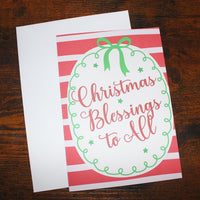 Load image into Gallery viewer, Christmas Blessings to All – A5 Matte Religious Christmas Card
