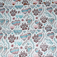 Load image into Gallery viewer, Paw Print Hearts Bookmark – Cute Pet Lover Design with Tassel
