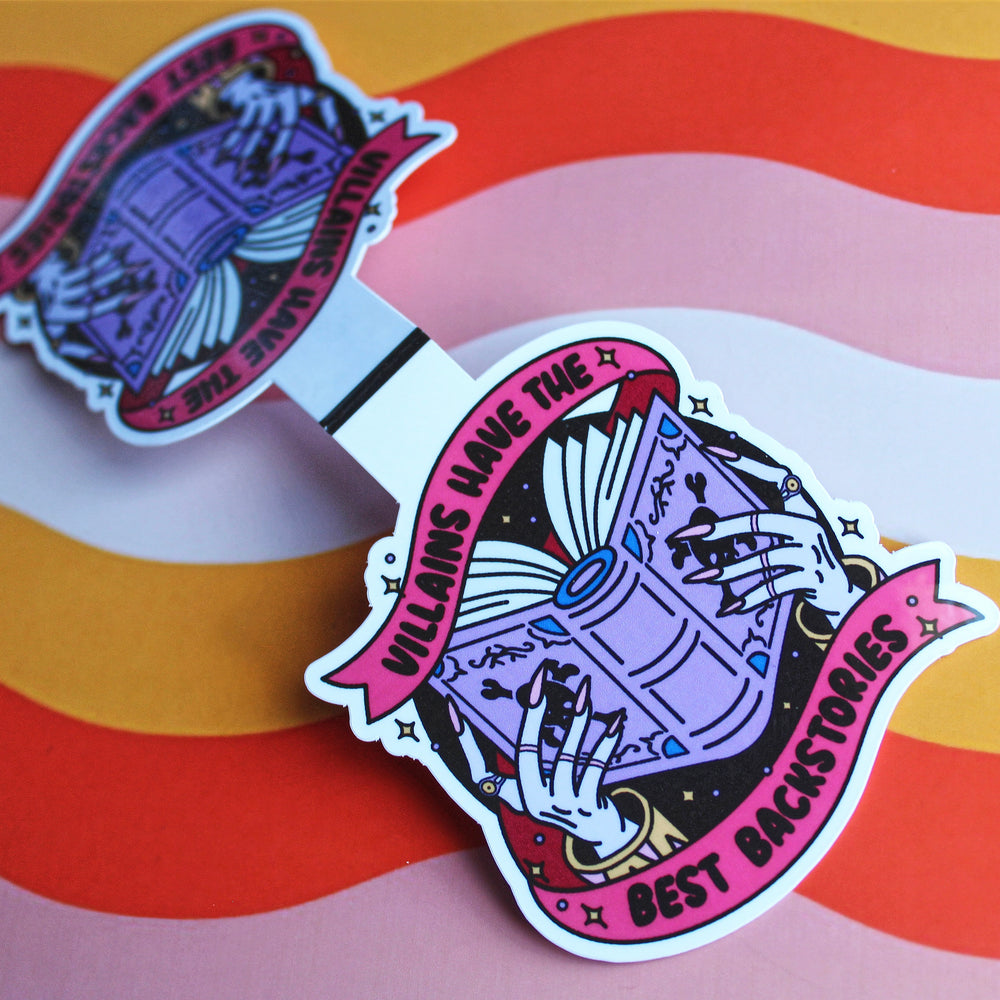 Villains Backstories Magnetic Bookmark: Fun Page Saver