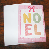 Load image into Gallery viewer, NOEL Christmas Card – A5 Matte Pastel Holiday Card
