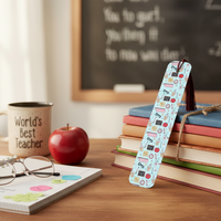 Load image into Gallery viewer, Teacher Appreciation Bookmark – Cute Classroom Icons with Tassel (Matte Finish)
