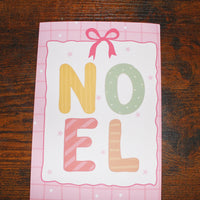 Load image into Gallery viewer, NOEL Christmas Card – A5 Matte Pastel Holiday Card
