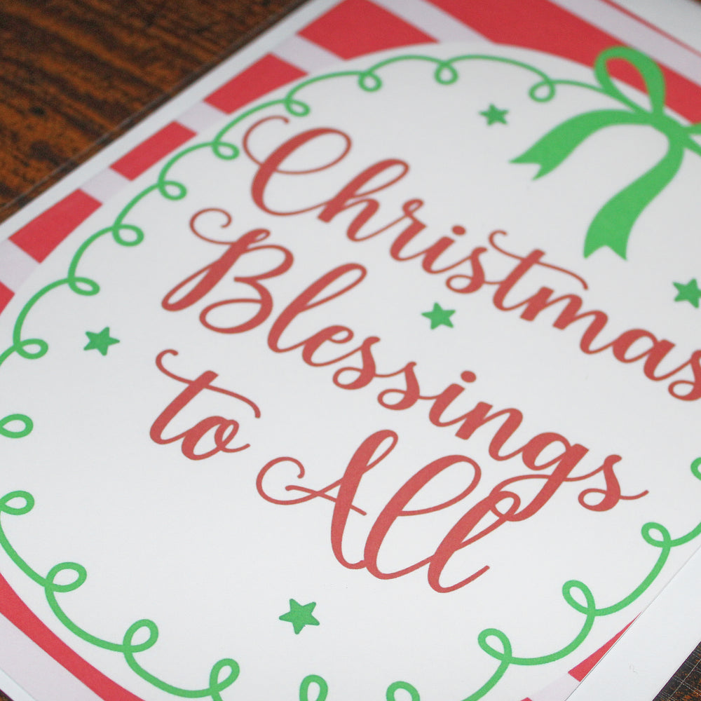 Christmas Blessings to All – A5 Matte Religious Christmas Card