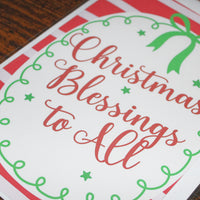 Load image into Gallery viewer, Christmas Blessings to All – A5 Matte Religious Christmas Card
