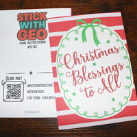 Load image into Gallery viewer, Christmas Blessings to All – A5 Matte Religious Christmas Card
