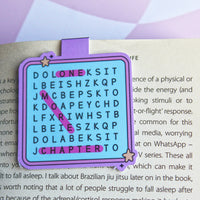 Load image into Gallery viewer, One More Chapter – Word Search Magnetic Bookmark | Glossy Finish | Fun Book Lover Gift | Stick With Geo
