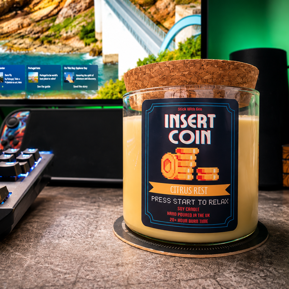 Gamer Candle - Insert Coin
