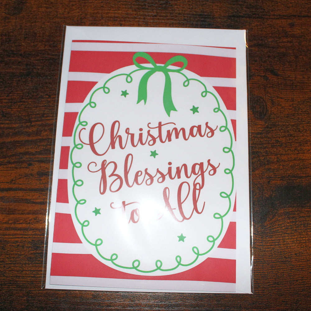 Christmas Blessings to All – A5 Matte Religious Christmas Card