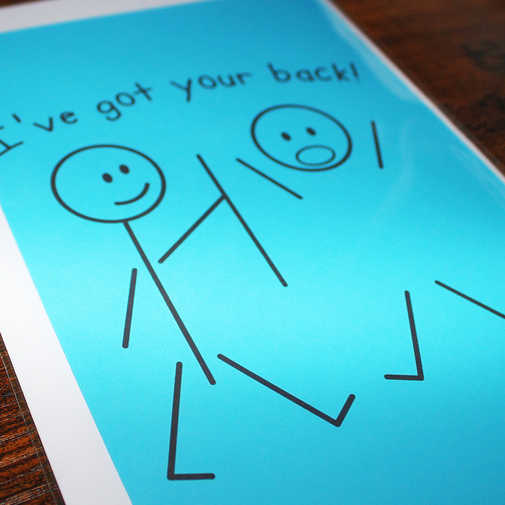 I’ve Got Your Back!” Friendship Support Card – A5, Blank Inside