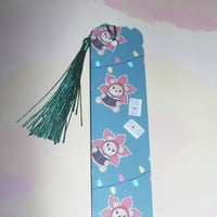 Load image into Gallery viewer, Beary Stranger Reader Bookmark – Retro Inspired Monster Bear Design with Tassel
