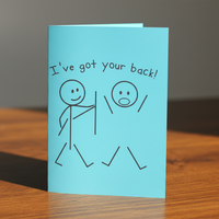 Load image into Gallery viewer, I’ve Got Your Back!” Friendship Support Card – A5, Blank Inside
