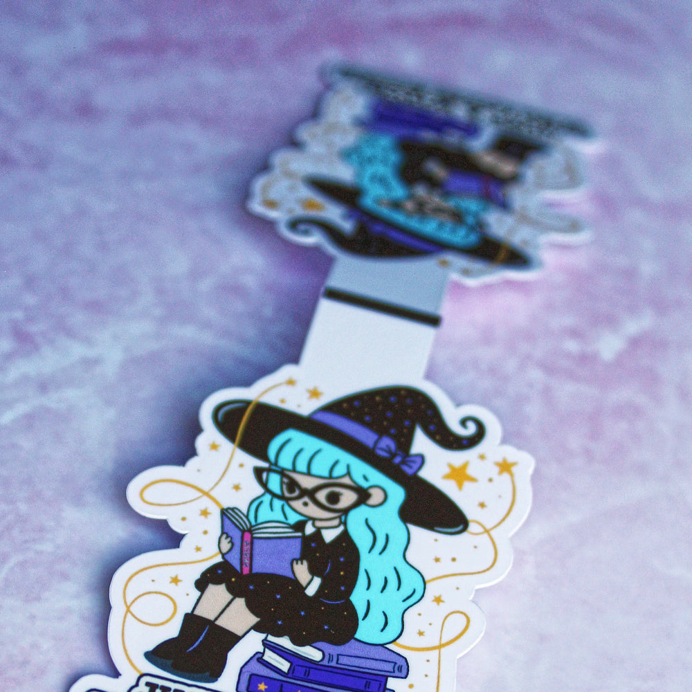 Book Lover Magnetic Bookmark: Just a Witch who loves books
