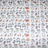 Load image into Gallery viewer, Patterned bookmarks with autumn-themed designs including pumpkins, leaves, and cozy items on a white background.
