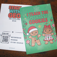 Load image into Gallery viewer, I Teach the Smartest Cookies Christmas Card – A5 Matte Teacher Card
