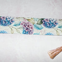 Load image into Gallery viewer, Hydrangea Watercolour Floral Bookmark – Pastel Botanical Design with Tassel
