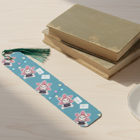 Load image into Gallery viewer, Beary Stranger Reader Bookmark – Retro Inspired Monster Bear Design with Tassel
