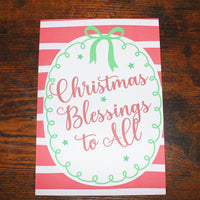 Load image into Gallery viewer, Christmas Blessings to All – A5 Matte Religious Christmas Card
