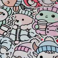 Load image into Gallery viewer, Pastel Winter Christmas Sticker Bundle – Full Collection (13 Designs!)

