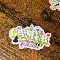 Load image into Gallery viewer, pink Sticker on wooden table
