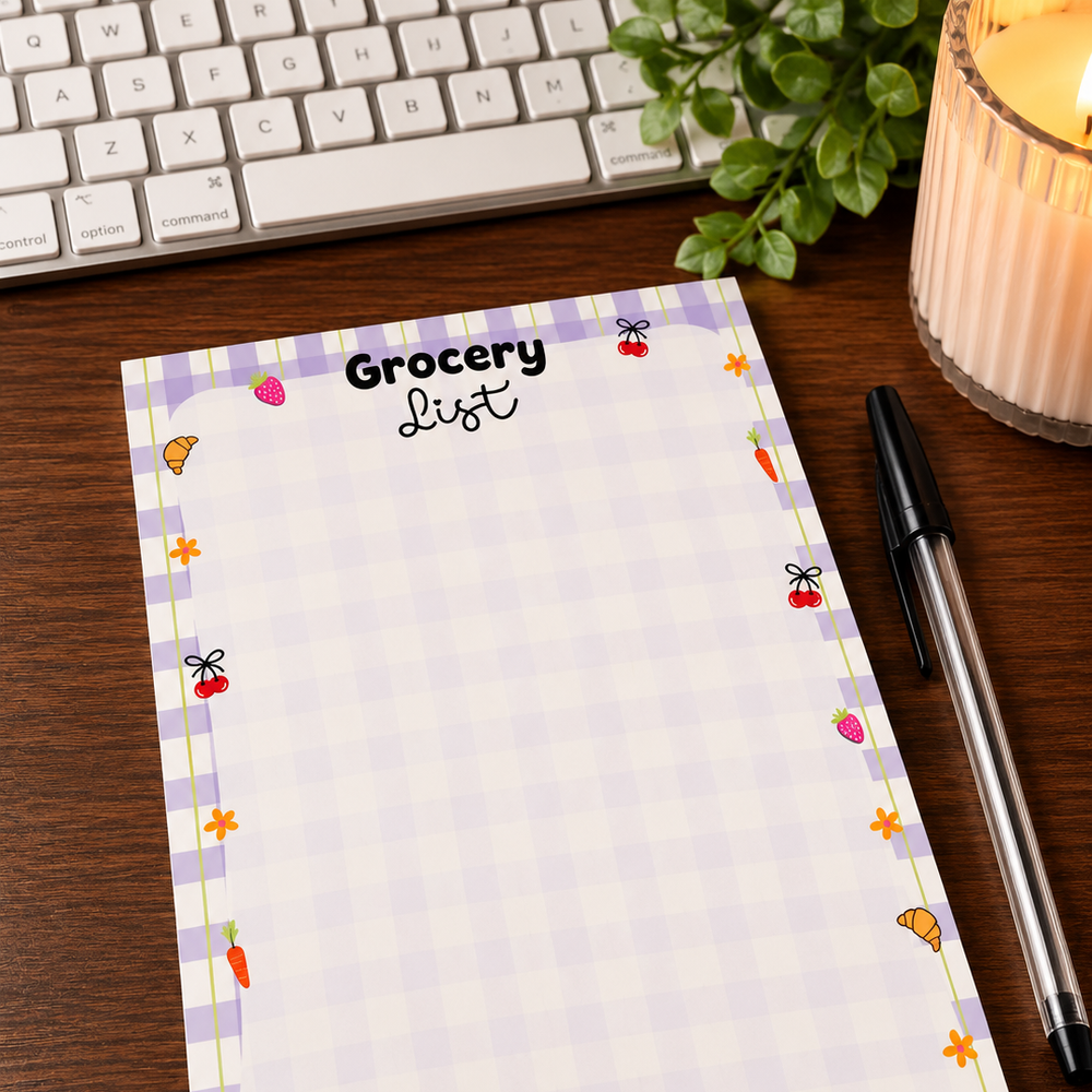 Grocery List - A5 Notepad