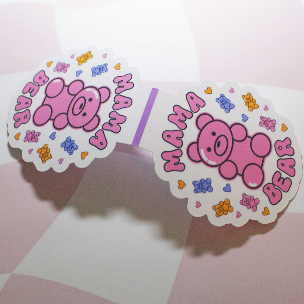 Mama Bear Magnetic Bookmark – Cute Pastel Bear Design | Matte Finish | Perfect for Mums & Gifts