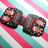 Load image into Gallery viewer, “I Teach the Smartest Cookies” Christmas Magnetic Bookmark – Cute Gingerbread Teacher Gift | Matte Finish
