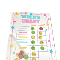 Load image into Gallery viewer, Children's behavior chart with colorful design and rewards on a white background
