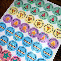 Load image into Gallery viewer, Personalized Teacher Reward Stickers: Holographic Sparkle, Fun Designs
