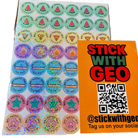 Load image into Gallery viewer, Personalized Teacher Reward Stickers: Holographic Sparkle, Fun Designs
