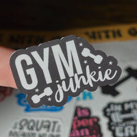 Load image into Gallery viewer, Two Gym Sticker Sheet | Fitness Motivation Stickers | Workout, Lifting &amp; Gym Quotes | Gloss Finish
