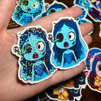 Load image into Gallery viewer, Bride Sticker: Chibi Gothic Wedding Vinyl Decal
