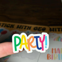 Load image into Gallery viewer, Two Birthday Sticker Sheet | Party Stickers | Balloons, Cakes &amp; Candles | Colourful Celebration Stickers
