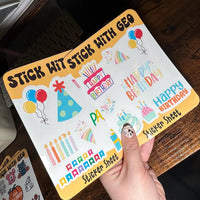 Load image into Gallery viewer, Two Birthday Sticker Sheet | Party Stickers | Balloons, Cakes &amp; Candles | Colourful Celebration Stickers
