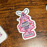 Load image into Gallery viewer, Naughty Book Lover Sticker | Funny Christmas Tree Vinyl Sticker | Holiday Gift for Romance Readers | 2.3” x 3.7”
