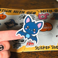 Load image into Gallery viewer, Halloween Waterproof Vinyl Stickers Sheets: Laptop, Water Bottle, Scrapbook (Set of 2)
